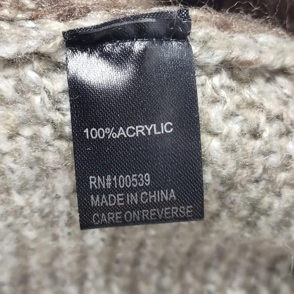 Maglia Women's Brown Chunky Knit Long Sleeve Round Neck Sweater Dress Size XL - Picture 10 of 10